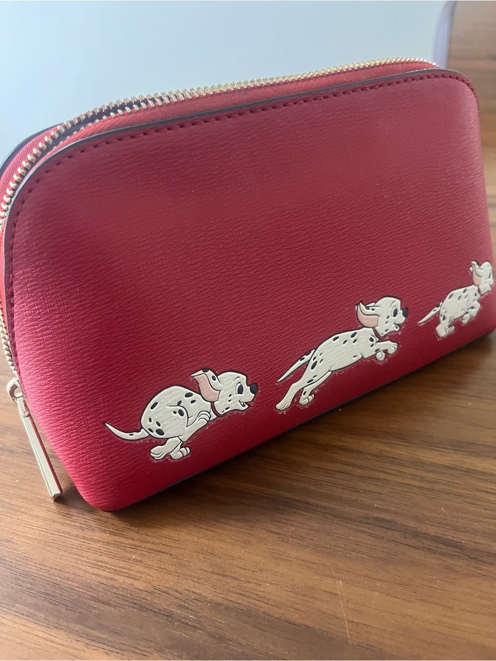 Kate Spade New York Red Cosmetic Pouch with Disney Cruella Make up Bag Lovely - Picture 4 of 6